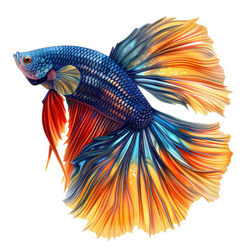 recommend clip art: Clipart illustration of betta fish on a white background. Suitable for crafting and digital design projects.[A-0002]