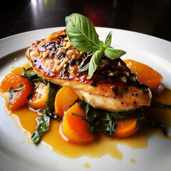 Seared Chicken with Apricot-Sage Reduction
