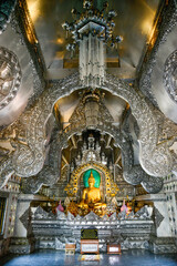 タイチェンマイにある銀の寺として有名なワット・シースパンの美しい風景Beautiful scenery of Wat Si Suphan, famous as the Silver Temple in Chiang Mai, Thailand