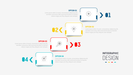 Three Step Infographic label design Vector template with line icons. process steps diagram, presentations, workflow layout, banner, flow chart, info graph vector illustration.