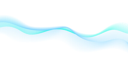 Abstract blue wave lines on transparent background, Blue wave curved lines for presentations, illustration. Abstract blue wave lines pattern on white background.	