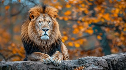 Male Lion with Majestic Mane