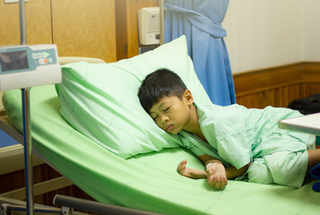 Asian kid treated in hospital