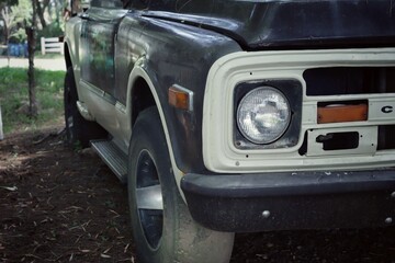 Close up of vintage car retro