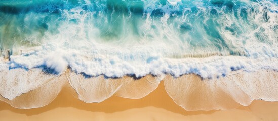 Obraz premium Beach sand providing a backdrop for the copy space image.