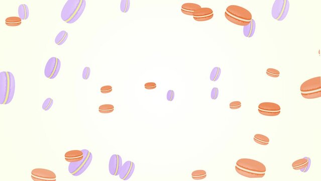 飛び出すカラフルなマカロン