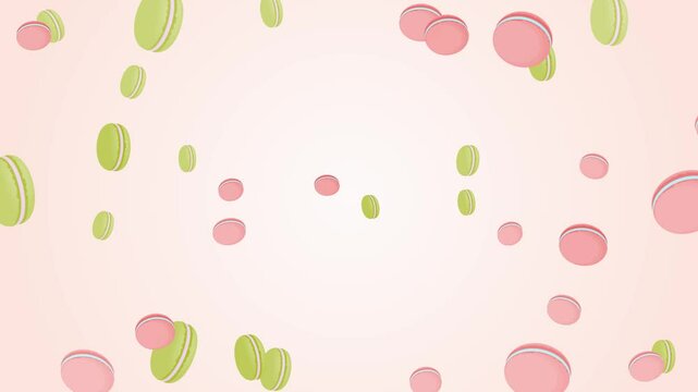 飛び出すカラフルなマカロン