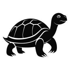 Tortoise silhouettes and icons. black flat color simple elegant Aldabra Giant Tortoise animal vector and illustration. Turtle vector. Turtle Silhouette.
