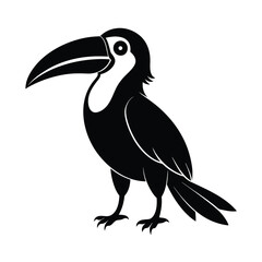 Silhouette of a bird on white Background. vector line art of abstract art design, minimal bird line logo icon illustration isolated on white background. Bird Silhouette Vector Art illustration.