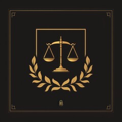flat illustration design of justice logo