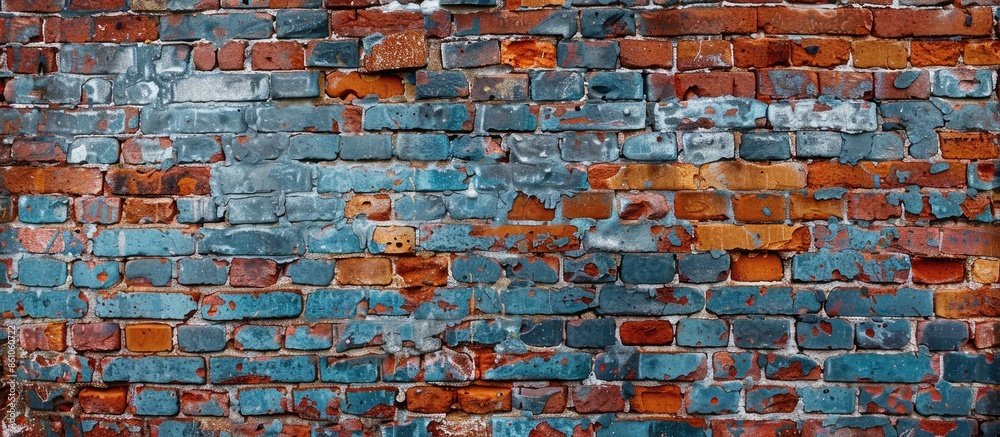 Poster brick wall. bricklaying. old wall. with copy space image. place for adding text or design