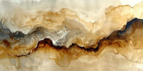 Fototapeta premium Abstract Landscape with Brown and Beige Tones