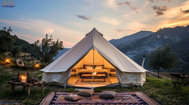 luxury camping in the scenic countryside