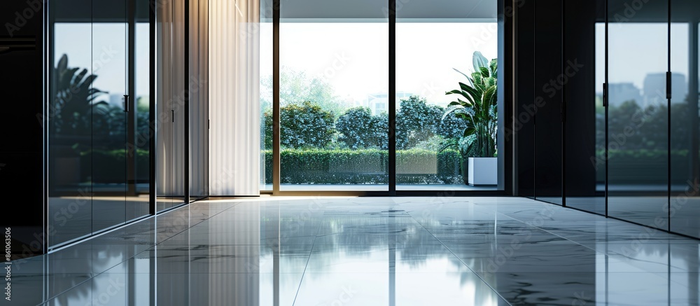 Aufkleber modern sliding-door wardrobe. with copy space image. place for adding text or design