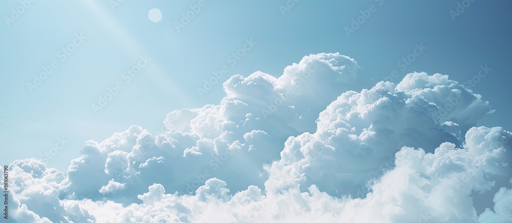 Aufkleber Fantastic pretty sparkling sky and clouds. Copy space image. Place for adding text or design