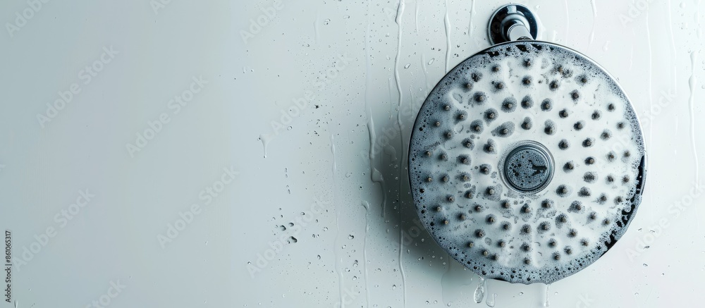 Aufkleber old shower head on white background. with copy space image. place for adding text or design