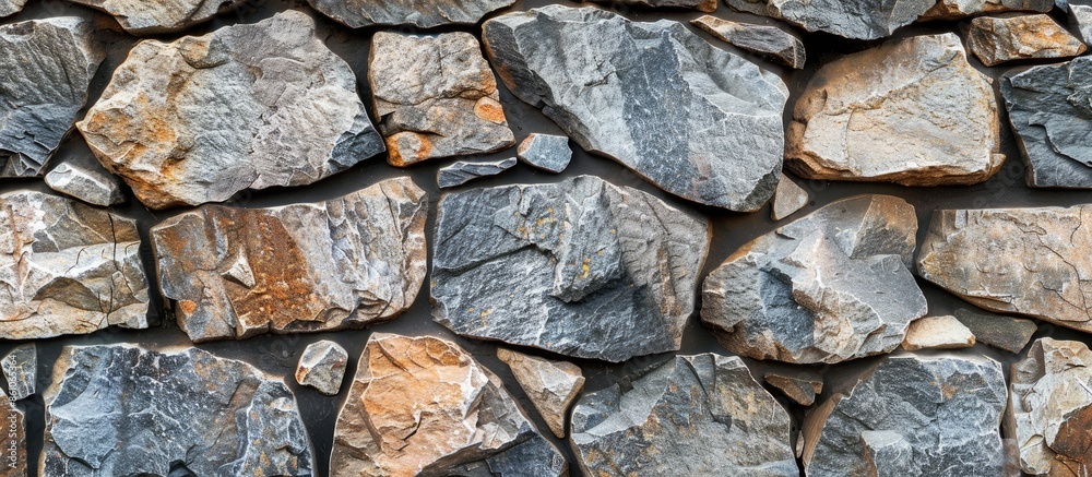 Poster Stone wall texture or background of natural color. Closeup. with copy space image. Place for adding text or design