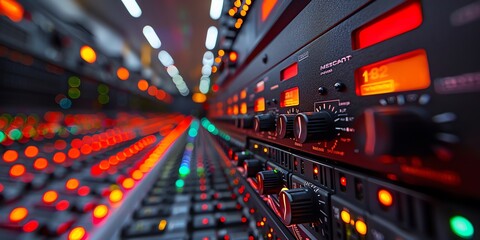 Naklejka premium background of service provider server room data center network light electronic, 2:1, rack, hardware, tech, communication, equipment, electronic, business, cluster, modern, datacenter, hosting