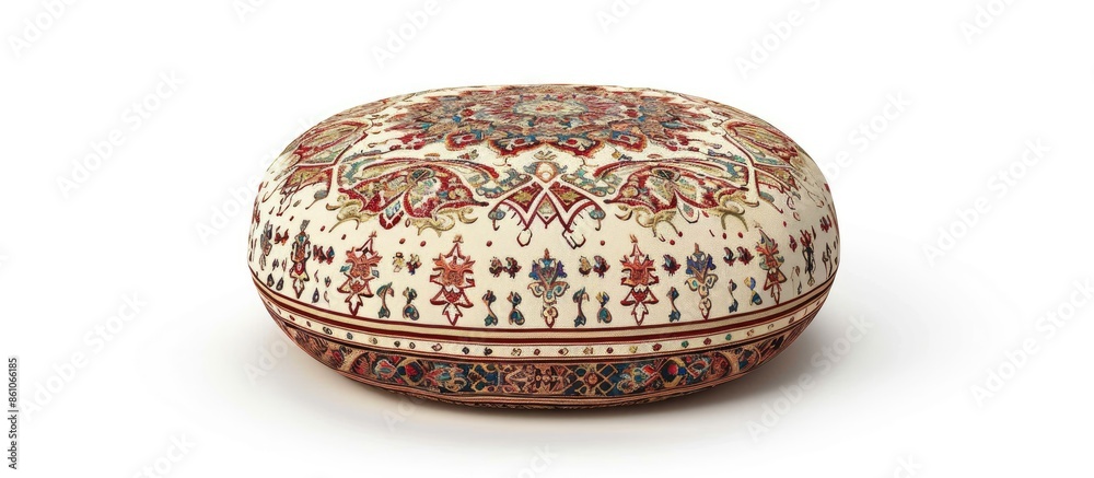 Aufkleber ottoman pouf isolated on white background. with copy space image. place for adding text or design