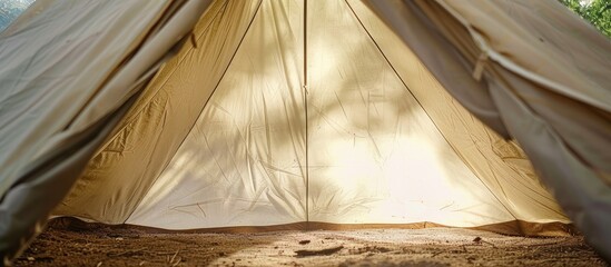 View inside a tent . with copy space image. Place for adding text or design