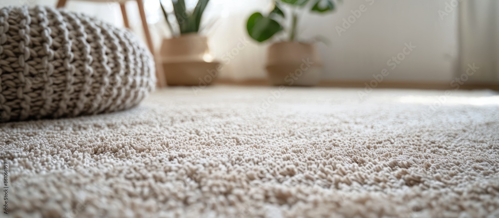 Aufkleber Background picture of a soft beige carpet. with copy space image. Place for adding text or design