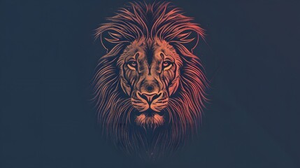 lion head vector Illustration.