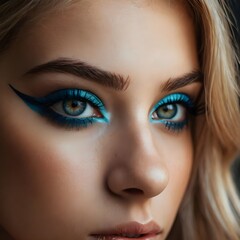 Obraz premium close up portrait of woman with makeup