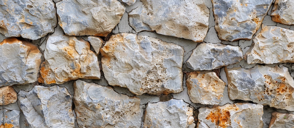 Poster close up background and texture of rough cement masonry wall. with copy space image. Place for adding text or design