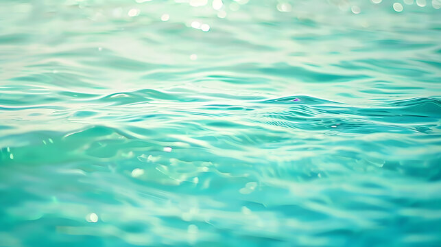 Defocused abstract background seawater gradient color blue turquoise green mint colors Different tints sea water as blurred wallpaper fon backdrop design elements Pastel colored summer : Generative AI