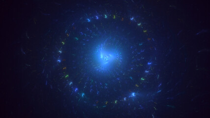 3D manual rendering abstract round light background. Its not AI Generatd illustration.