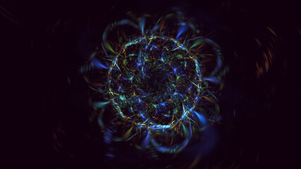 Fototapeta premium 3D manual rendering abstract round light background. Its not AI Generatd illustration.