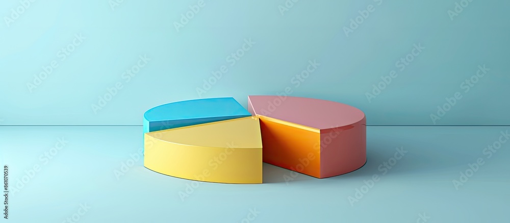 Poster Semicircle Chart Template. with copy space image. Place for adding text or design