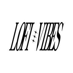 Tall Black Experimental Typography of Lo-fi Aesthetic with glitter shapes Template