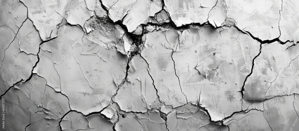 Poster Cement crack wall texture background. with copy space image. Place for adding text or design