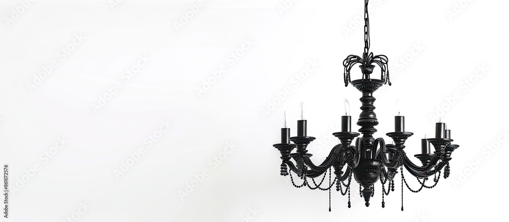 Poster chandelier loft style. isolated on white background. with copy space image. Place for adding text or design
