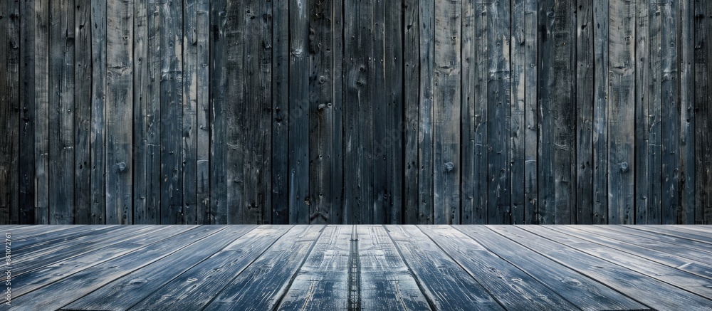 Poster wooden terrace wall texture background. style dark. with copy space image. place for adding text or 