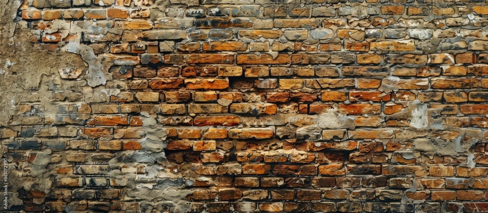 Poster background of old vintage brick wall. with copy space image. place for adding text or design
