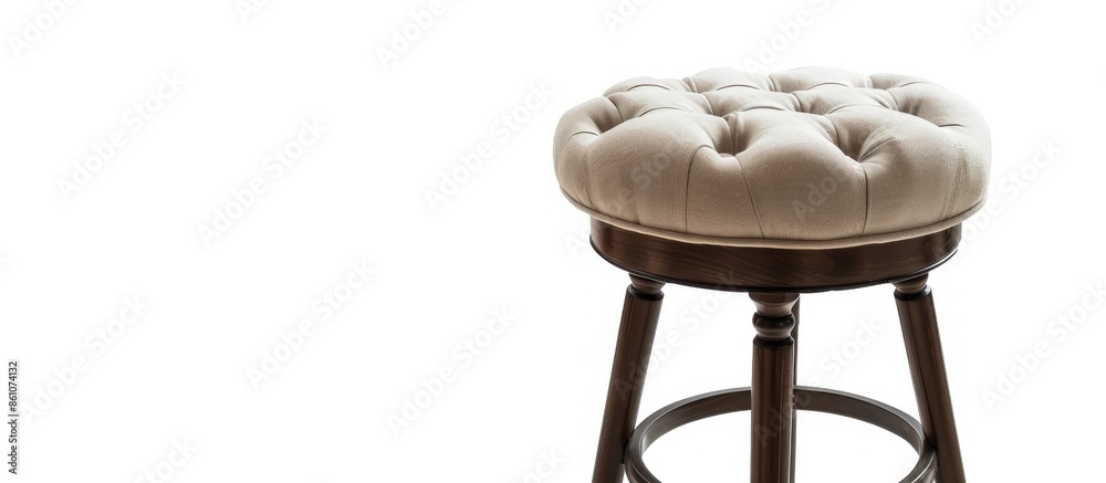 Aufkleber Padded soft seating stool isolated on white. with copy space image. Place for adding text or design