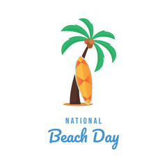 vector graphic of National Beach Day ideal for National Beach Day celebration.