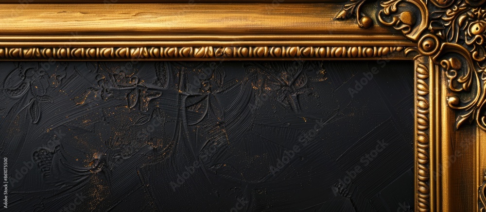 Aufkleber Frame - gold picture frame. with copy space image. Place for adding text or design