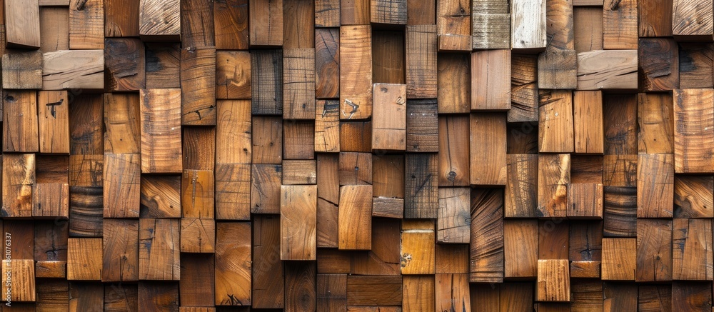 Poster the design of wooden wall. with copy space image. place for adding text or design