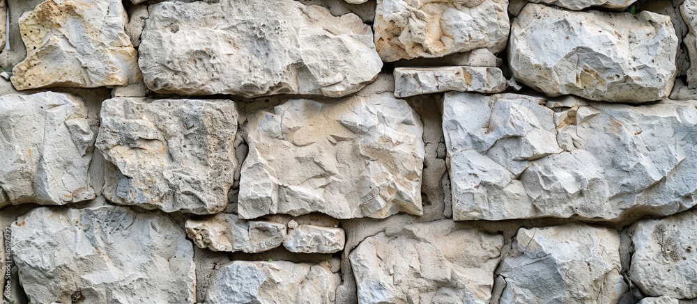 Poster close up background and texture of rough cement masonry wall. with copy space image. Place for adding text or design