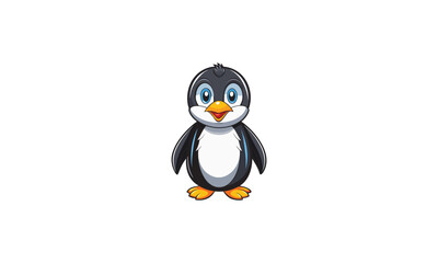 penguin on white