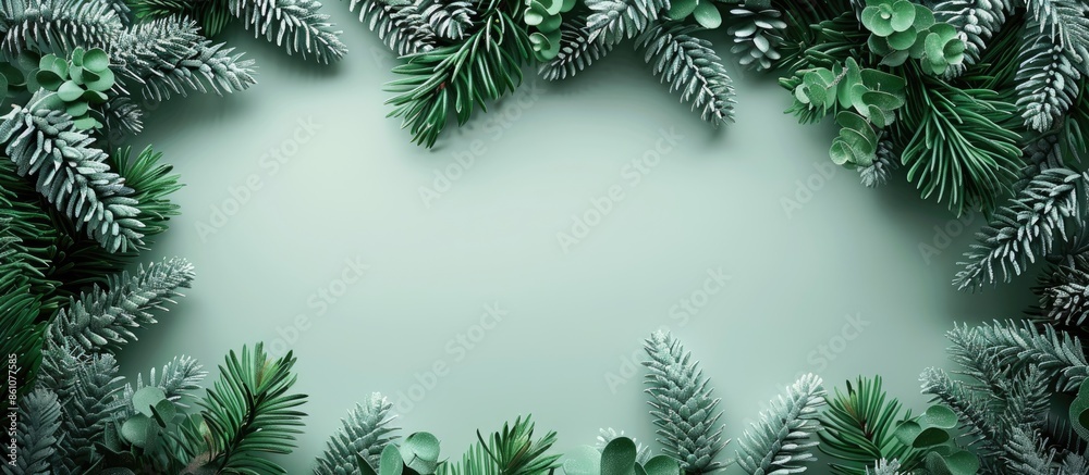 Poster decoration fir. with copy space image. Place for adding text or design