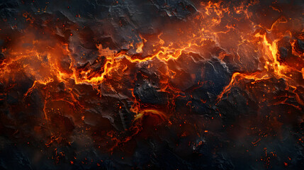 molten lava texture for the background. Burning Floors concept of Armageddon or Hell. Fiery Lava and rock backdrop with atmospheric light grunge texture Wide banners