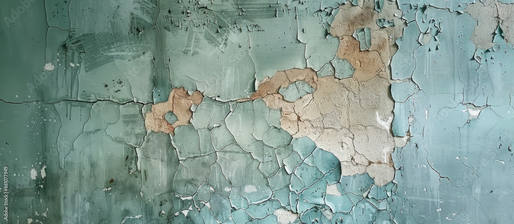 Aufkleber wall paint was cracked and removed, image captured by smartphone. with copy space image. place for a