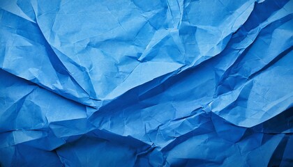Fototapeta premium crumpled blue paper texture background