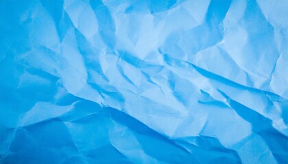 Obraz premium crumpled blue paper texture background