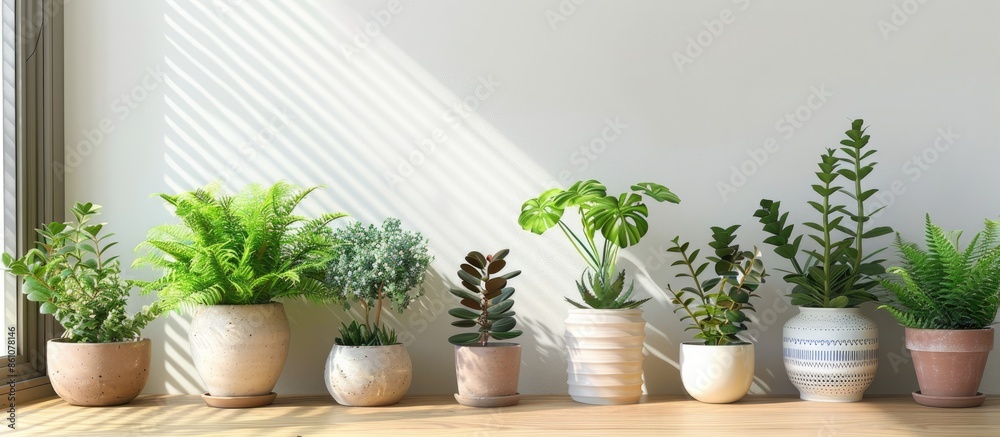 Leinwandbilder this is a photo of some potted plants. with copy space image. place for adding text or design