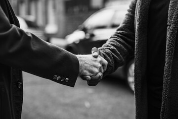 Men shaking hands in agreement